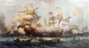 The Attack Of The Vanguard by Sir Oswald Walter Brierly