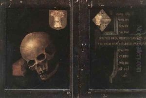 Braque Family Triptych (closed) c. 1450 by Rogier van der Weyden