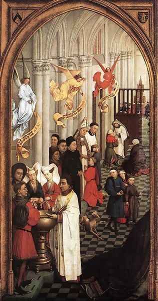 Seven Sacraments (left wing) 1445-50 - view 1
