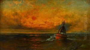 Atlantic City, Buoy At Dusk