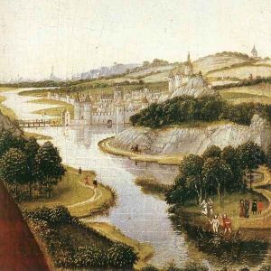 Braque Family Triptych (detail) c. 1450 by Rogier van der Weyden
