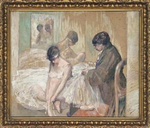 Ballet Dancers With An Attendant