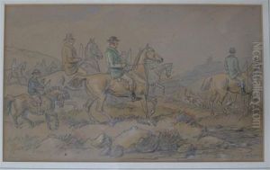 Hunting Scenes by Hablot Knight Browne
