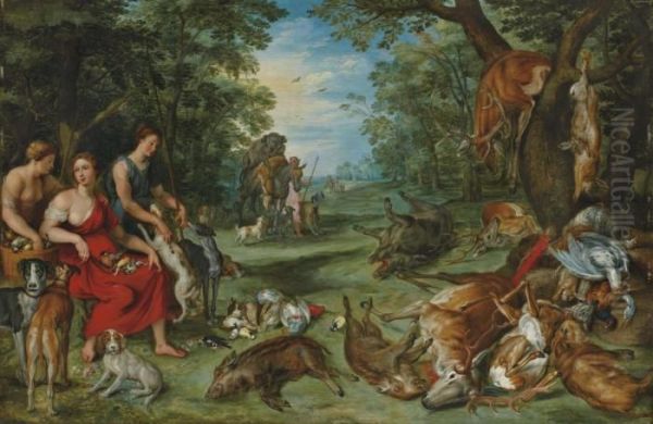 Diane Et Les Nymphes Au Retour De La Chasse - view 1