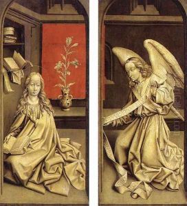 Bladelin Triptych (exterior) 1480 by Rogier van der Weyden