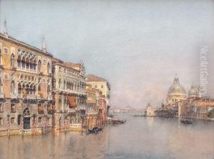 Il Canal Grande Con Veduta Della Basilica Di Santa Maria Della Salute