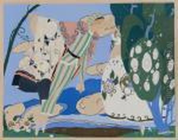 Scene Galante De Comedie Italienne - view 1