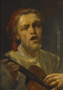 Portrat Eines Musikers by Josef Brunner