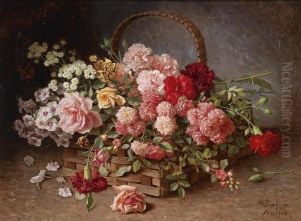 A Basket Of Roses And Carnations - view 1