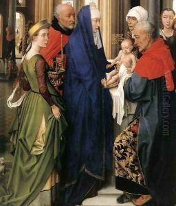 St Columba Altarpiece (detail-3) c. 1455 by Rogier van der Weyden
