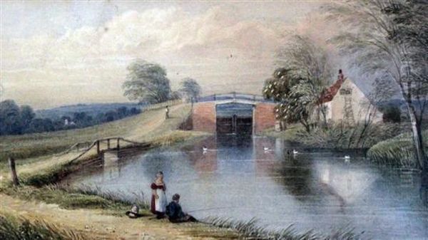 Angler Before Loch Gates - view 1