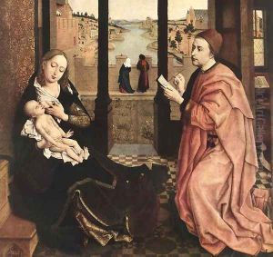 St Luke Drawing a Portrait of the Madonna (2) by Rogier van der Weyden