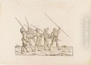 Lanzichenecchi Armati Di Bastoni by Hans Burgkmair the elder