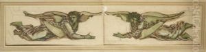 Design For An Angel Frieze by Sir Edward Coley Burne-Jones