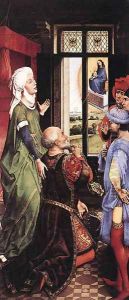 Pierre Bladelin Triptych - left panel by Rogier van der Weyden