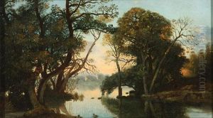 View Of Luxembourg, View Of An Italian Village, View Of A River Estate, Forest Landscape