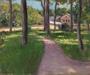 Yerres, Allee Sous-bois Dans Le Parc