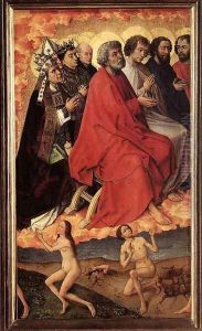 Celestial Tribunal (left) by Rogier van der Weyden