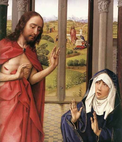 Miraflores Altarpiece: right panel [detail: 1] (or Mary Altarpiece) - view 1