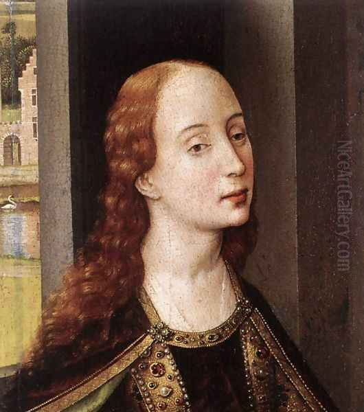Miraflores Altarpiece: right panel [detail: 1] (or Mary Altarpiece) - view 1