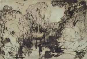 A Wooded River Landscape by Sir Augustus Wall Callcott