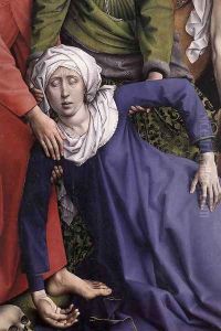 Descent from the Cross [detail 1] by Rogier van der Weyden