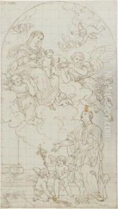 Madonna In Gloria E San Luigi Gonzaga by Jacopo Alessandro Calvi Il Sordino