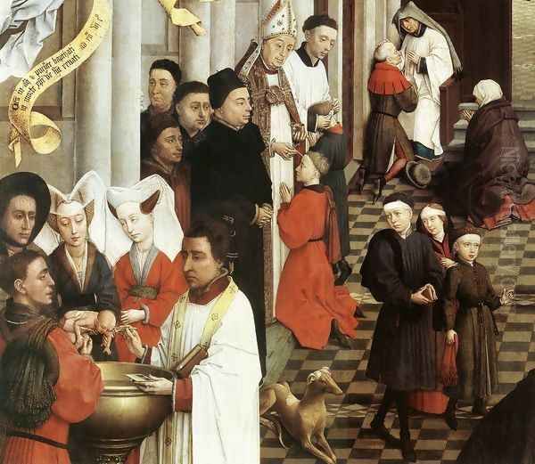 Seven Sacraments Altarpiece: left wing [detail: 1] - view 1