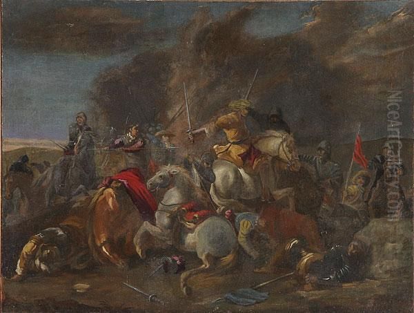 A Calvary Battle Scene - view 1