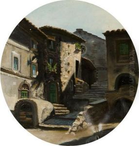 Veduta Di Paese by Michele Cammarano