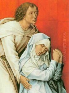 Crucifixion Diptych (detail of the left panel) by Rogier van der Weyden