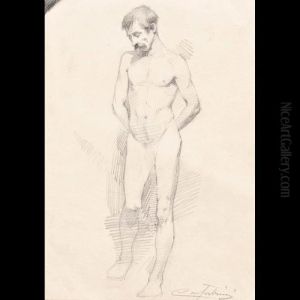Studio Per Nudo Maschile by Alcide Davide Campestrini