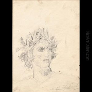 Studio Per Volto Maschile by Alcide Davide Campestrini