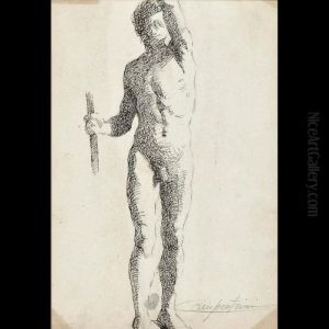 Studio Per Nudo Maschile by Alcide Davide Campestrini
