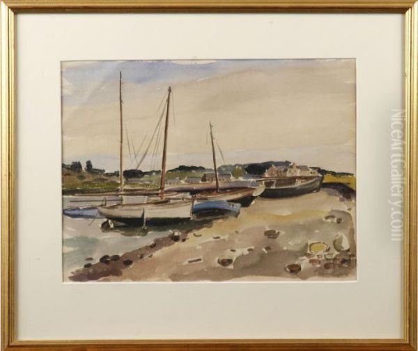 Kustlandskap Med Batar - view 1
