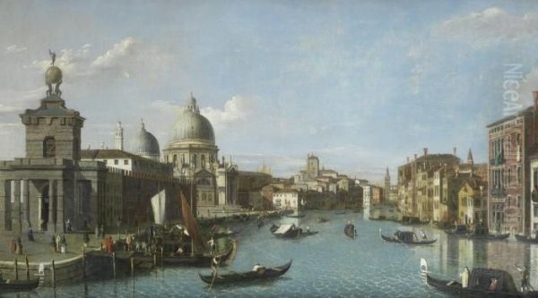 The Grand Canal, With The Punta
Della Dogana And The Church Of Santa Maria Della Salute In The Distance,
Venice - view 1