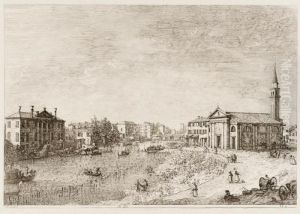 Al Dolo by (Giovanni Antonio Canal) Canaletto