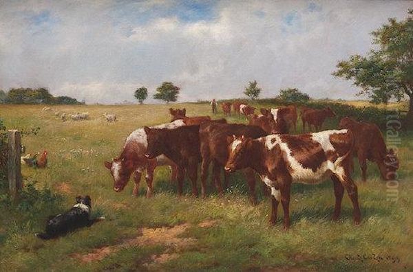 Calves Grazing - view 1