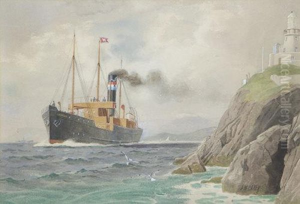 The 'crossgar' Passing Fanad Lighthouse - view 1