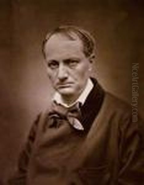 Charles Baudelaire, C. 1862.
Photoglyptie D'apres Negatif Aucollodion Humide Editee Par Goupil,
Montee Sur Carton Imprime Etlegende, Issue De La Galerie Contemporaine
(1878). - view 1