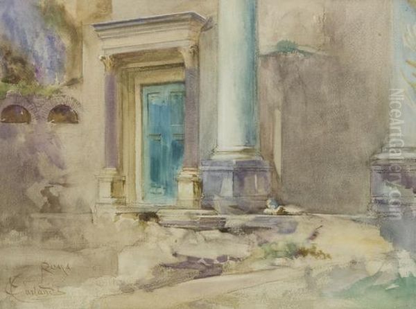 Roma, Il Portale Del Tempio Del Divo Romolo Nel Foro Romano - view 1