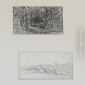Six Landscape Studies, Mounted In One Frame Six Landscape Studies, Mounted In One Frame