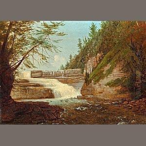 View Of High Fall, Trenton Falls by John Carlin