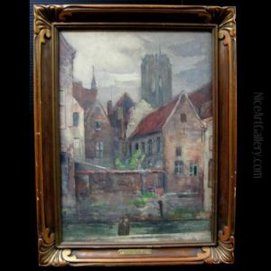 St. Rowlands Tower, Maline; Street Scene (bruges?)