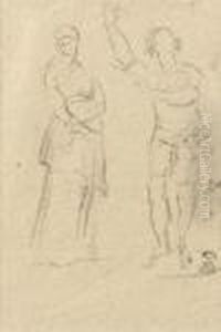 Etude Pour Une Figure De La
Fontaine De L'observatoire Etude Pour La Pecheuse De Vignots (recto) by Jean-Baptiste Carpeaux