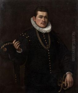 Portrait De Gentilhomme by Agostino Carracci