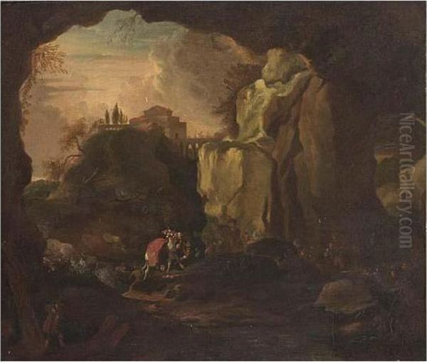 Brigands Attacking Horsemen In A Mountainous Landscape - view 1