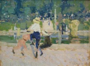 Children Playing by Ethel Carrick-Fox
