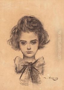Retrato De Una Nina by Ramon Casas