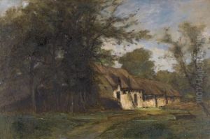 Bauernhutten In Der Normandie by Gustave Castan